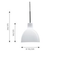 Toldbod pendant Loftslampe Ø155 33W QT V2 Hvid