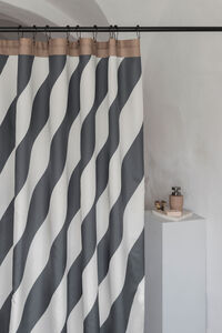 Diagonal Dusjforheng 150x200 cm Mørkegrå