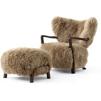 Wulff ATD2 Loungestol + ATD3 Fotskammel Valnøtt / Sheepskin Honey