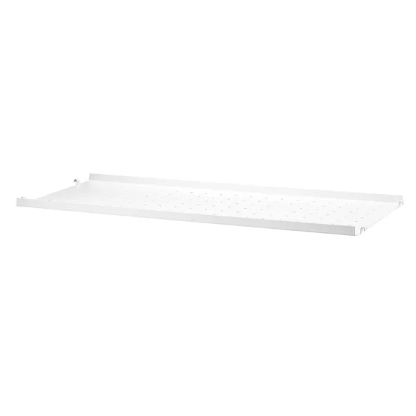 String Hylle med Lav Kant Metall 30x78 cm Hvit