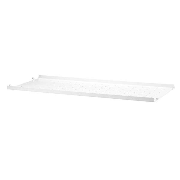 String Hylde med Lav Kant Metal 30x78 cm Hvid