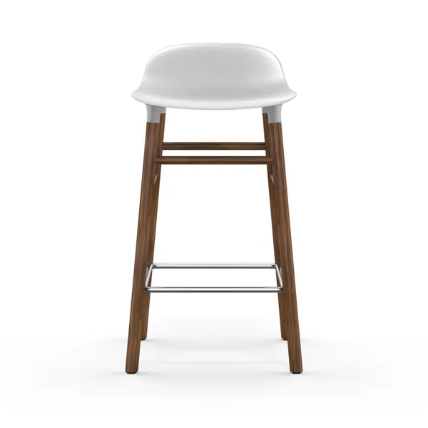 Form Baarituoli 65cm Valkoinen/Saksanpähkinä
