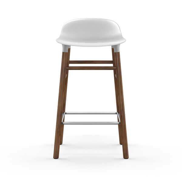 Form Barstol Valnötsben 65cm Vit