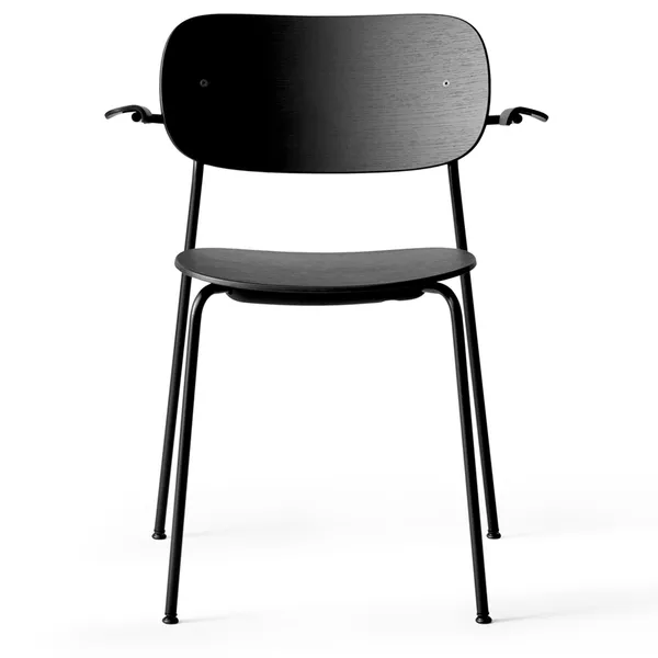 Co Dining Chair Black Steel w. Armrest