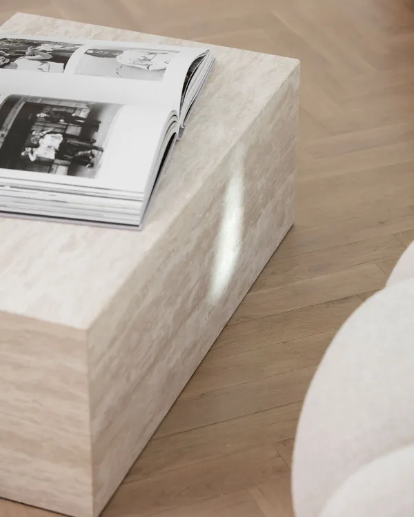 Cubism Coffee Table 50x80 cm Beige