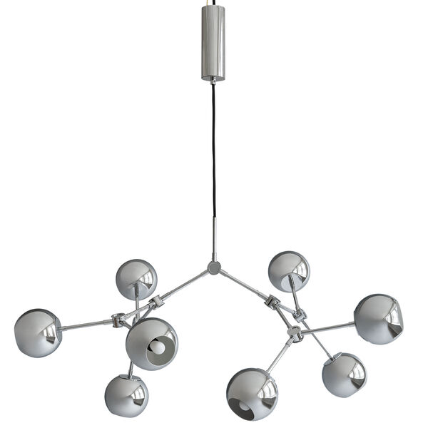 Drop Globe Pendel 95 cm Krom
