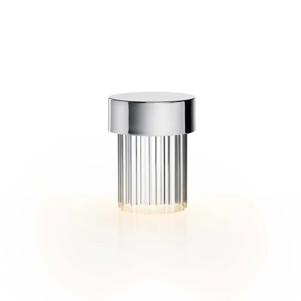 Last Order Fluted Bordlampe Rustfrit stål