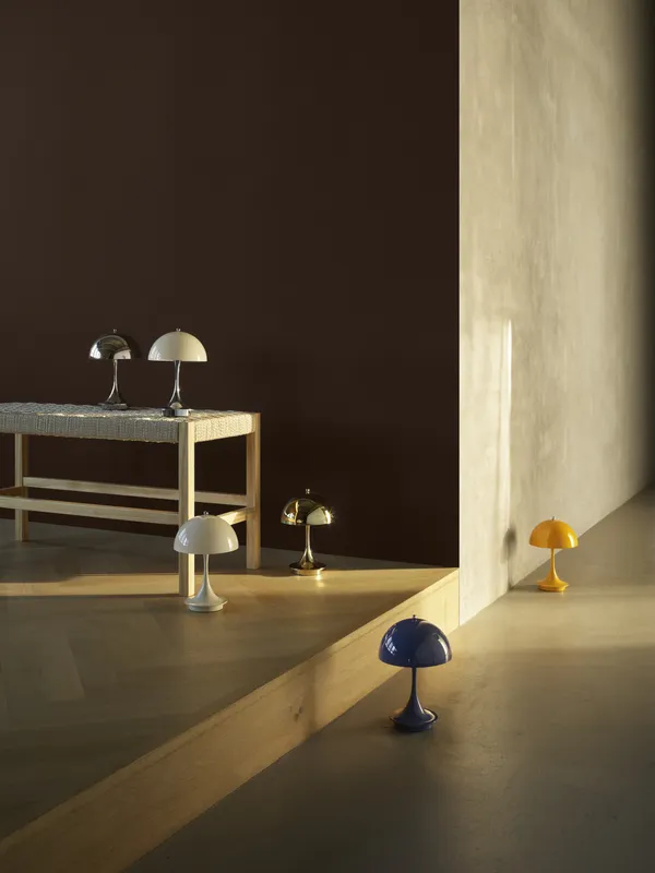 Panthella 160 Bordlampe Bærbar V3 Krom