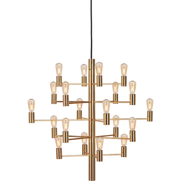 Manola 20 Ljuskrona Dimbar LED Satin Brass