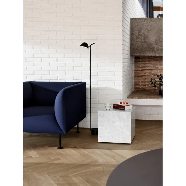 Plinth Cubic Sidobord 40x40 cm Carrara Marmor