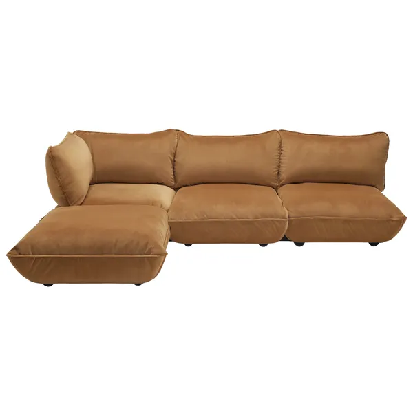 Sumo Hjørnesofa Fløyel Almond