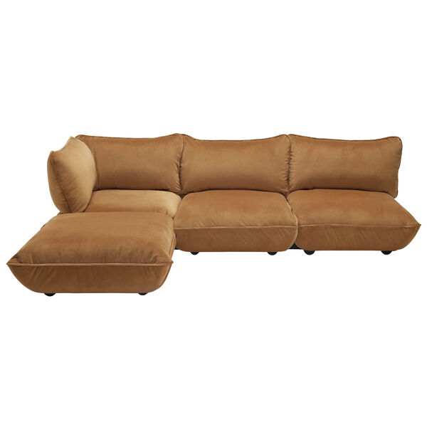 Sumo Hjørnesofa Fløjl Almond