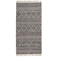 Ethnic Matto 90x200 cm Musta/Luonnonvärinen