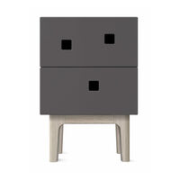 Peep S1 Sängbord Slate Grey/white oak
