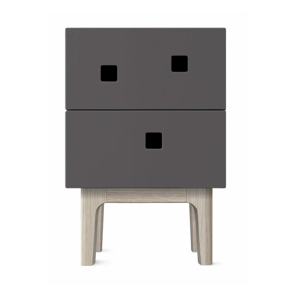 Peep S1 Sängbord Slate Grey/white oak