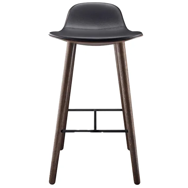 Yuuga Barstol H75 cm Røget Eg/Sort