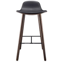 Yuuga Barstol H75 cm Røget Eg/Sort