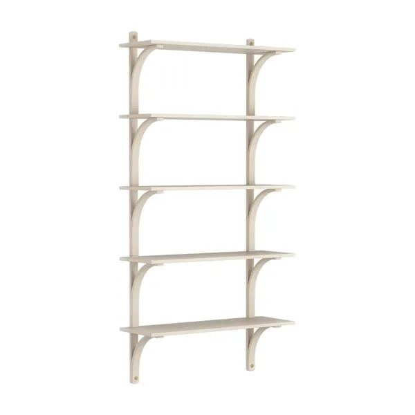 Levi Wall Shelf 90 cm Big Brass / White Pigmented Ash