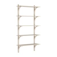 Levi Wall Shelf 90 cm Big Brass / White Pigmented Ash