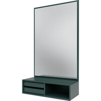 Glance Väggspegel Med Hylla Black Jade
