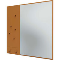 Memo Wall Mirror With Notice Board Amber