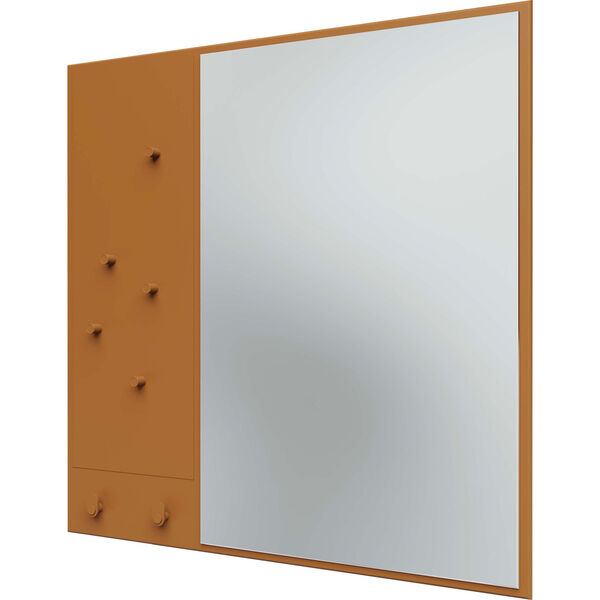 Memo Wall Mirror With Notice Board Amber
