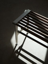 Nostalgi Bänk 100 cm Valnöt / Aluminium