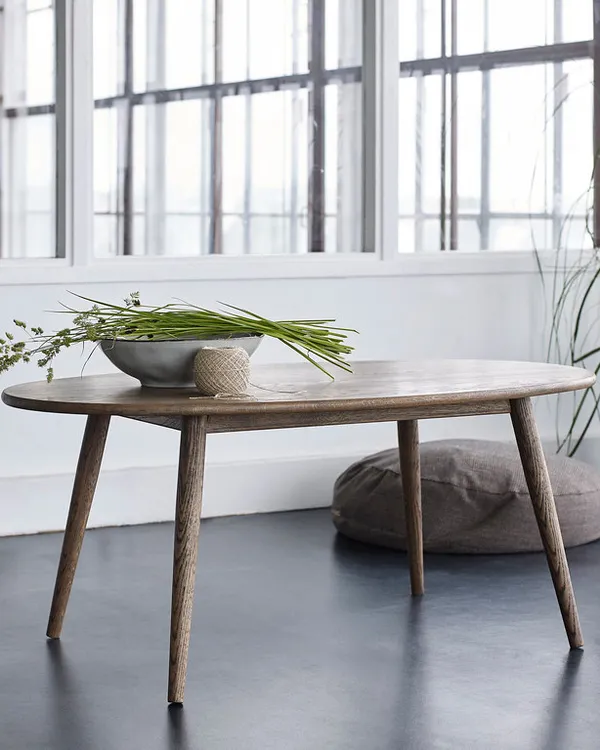 Symphony 08 Sofabord Ø120 cm Mørkolieret Egetræ