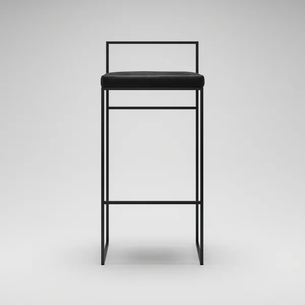 Barstol med Rygstøtte 90 cm Sort / Sort Fløjl