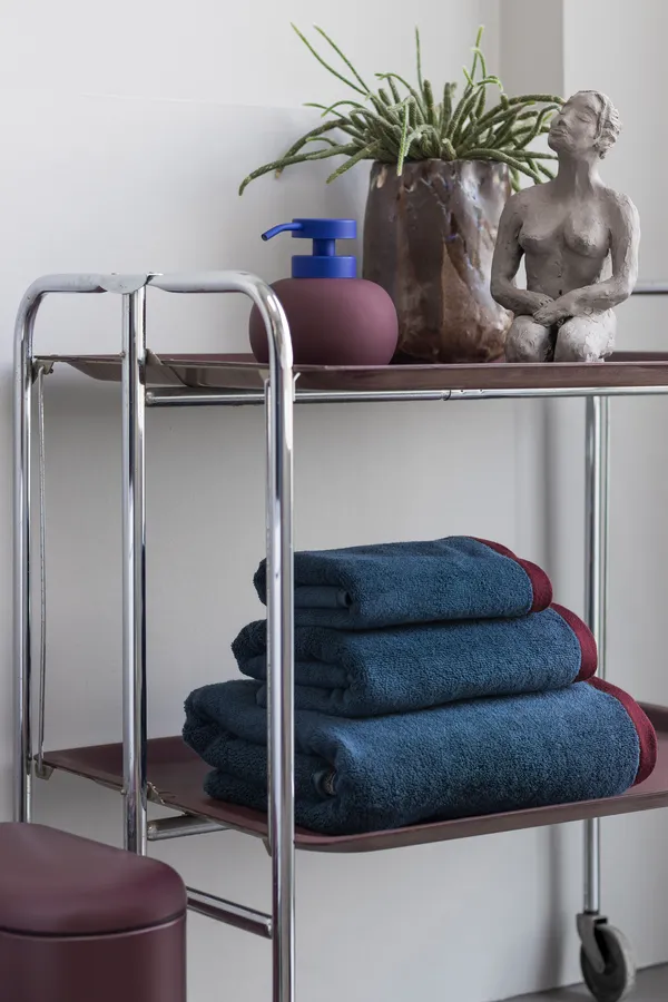 Soft Gästhandduk 40x55 cm 2-pack Ljusgrå / Midnattsblå