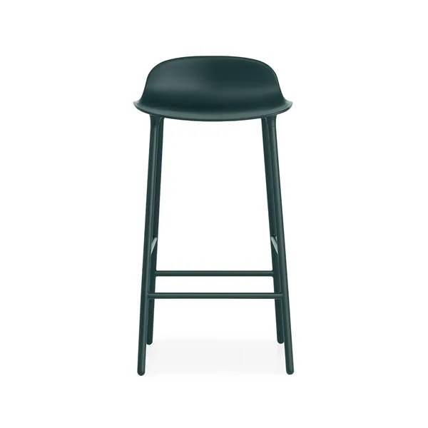 Form Barstol 65cm Grøn/Stål