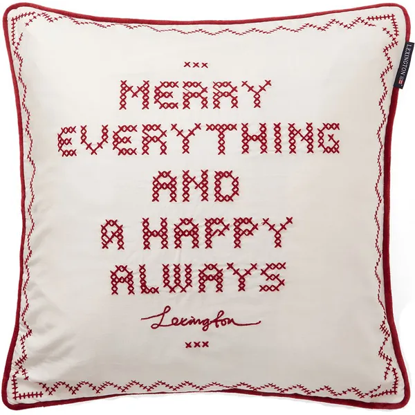 Happy Always Organic Cotton Kuddfodral 50x50 cm Snow White / Röd
