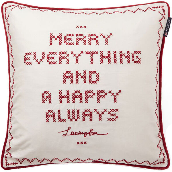 Happy Always Organic Cotton Pudebetræk 50x50 cm Snow White / Rødt