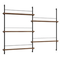Magazine Hylla 123x162 cm Rökt Ek/Svart