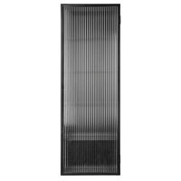 Haze Vægskab Ribbet Glas 35x100 cm Sort
