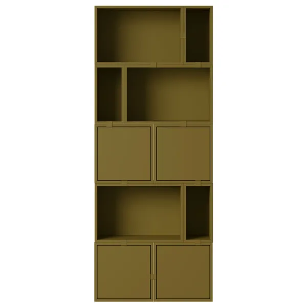 Stacked Configuration 8 Bokhylle Mørkegrønn