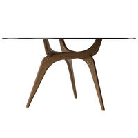 Triiio Spisebord Ø135 cm Røkt Eik / Bronseglass