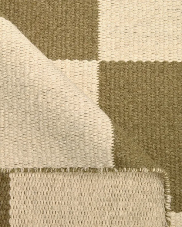Square Wool Rug 200x300 cm Green