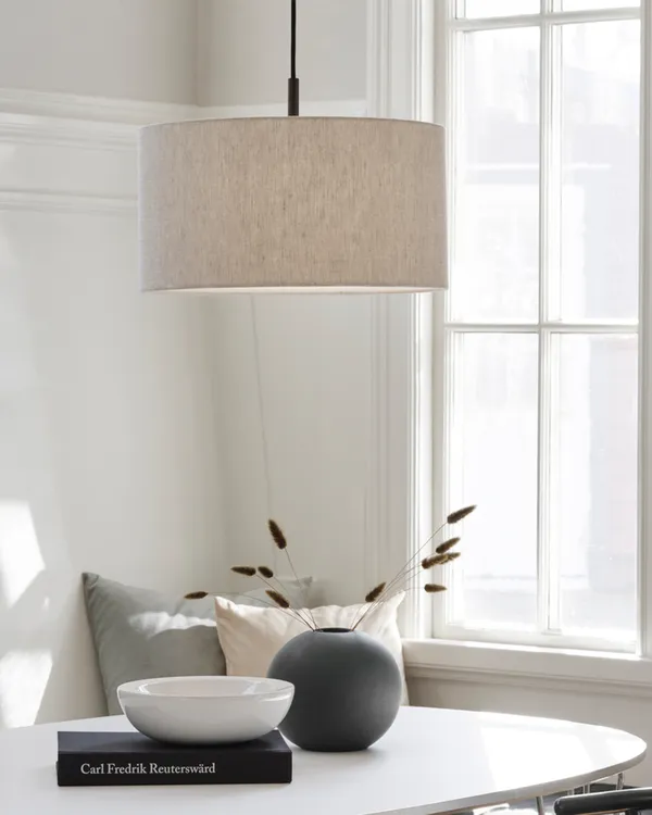 Soft Riippuvalaisin Ø44 cm Metallipronssinvärinen / Linen Natural