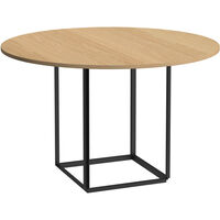 Florence Matbord 120 cm Naturlig Ek / Svart