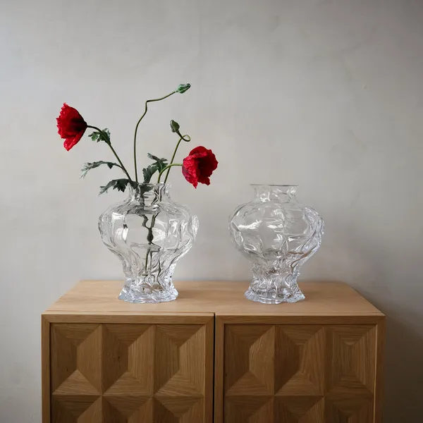 Ammonit Vase 30 cm Klar