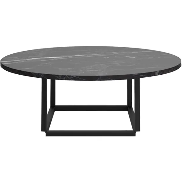 Florence Soffbord 90 cm Svart Marmor / Svart