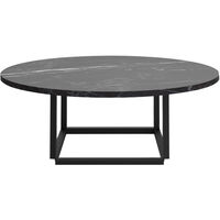 Florence Soffbord 90 cm Svart Marmor / Svart