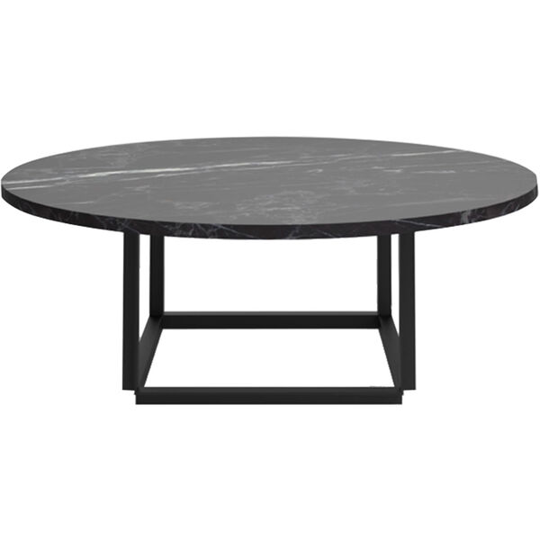 Florence Soffbord 90 cm Svart Marmor / Svart