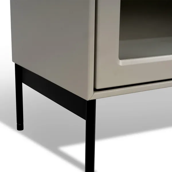 Volt Kaappi Lasiovi 130 cm Beige/Musta