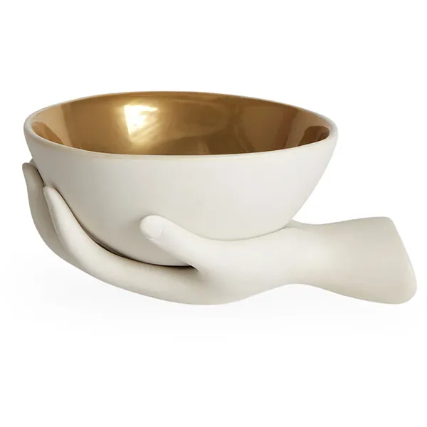 Eve Accent Skål Interior Vit/Guld