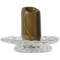 Lara Candlestick Kynttilänjalka 9 cm Vihreä / Kirkas