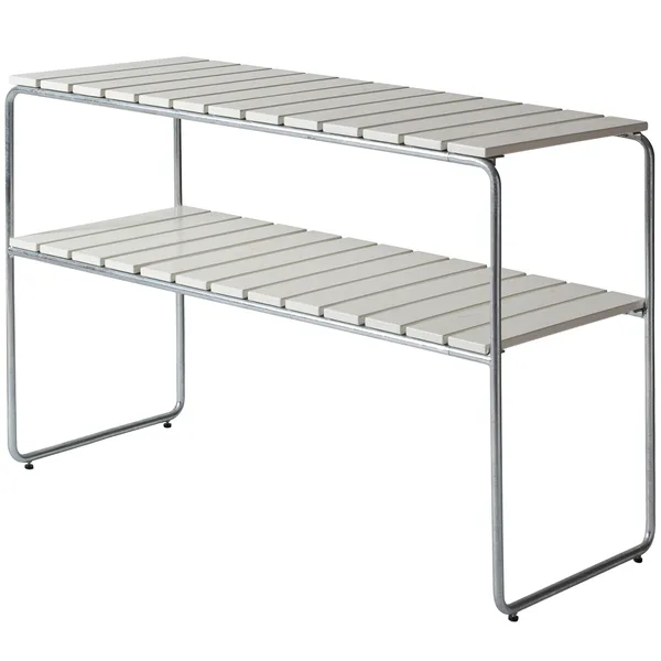L105 Konsolbord Hvidtlakeret Eg / Varmgalvaniseret Stål