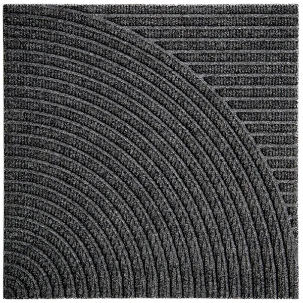 Zen Ovimatto 45x45 cm Horizontal & Circular Grey