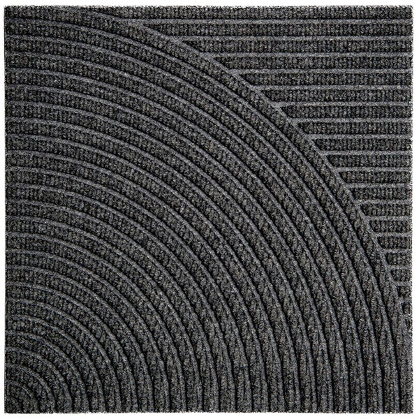 Zen Dørmåtte 45x45 cm Horizontal & Circular Grey